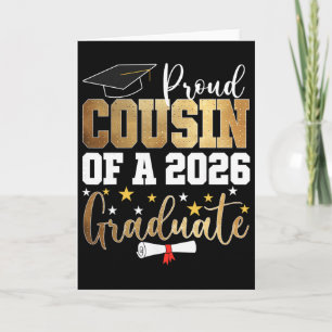 Proud Cousin Of A 2026 Graduate Cousin Graduation Card