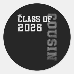 Proud Cousin Of A 2026 Graduate Grad Senior Gradua Classic Round Sticker