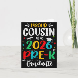 Proud Cousin Of A 2026 Pre K Graduate Boy Girl Card