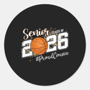 Proud Cousin Of A 2026 Senior Sketll Graduate Classic Round Sticker