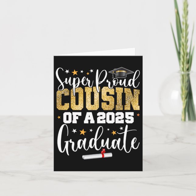 Proud Cousin Of A Cl Of 2025 Graduate Senior Gradu Card (Front)