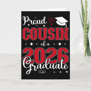 Proud Cousin Of A Cl Of 2026 Graduate For Graduati Card
