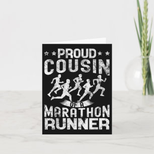 Proud Cousin Of A Marathon Runner Cousin Gifts Dis Card