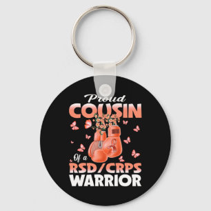 Proud Cousin Of A Rsd Crps Warrior Awareness Boxin Key Ring