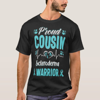 proud Cousin Scleroderma warrior awareness ribbon  T-Shirt