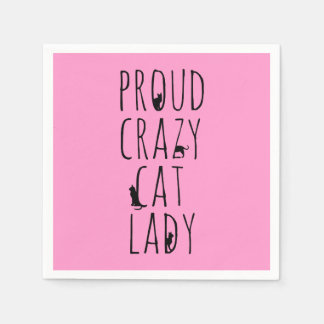 Proud Crazy Cat Lady Napkin