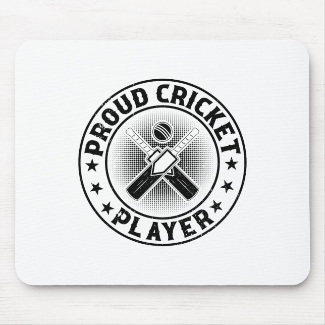 Proud Cricket Player - Cricketing Cricket Player  Mouse Pad (Front)