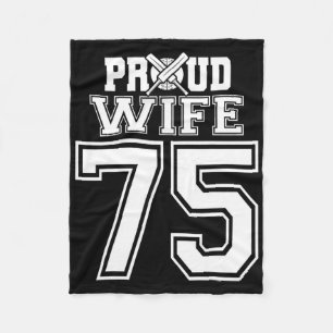 Proud Cricket Wife Number 75 Fleece Blanket