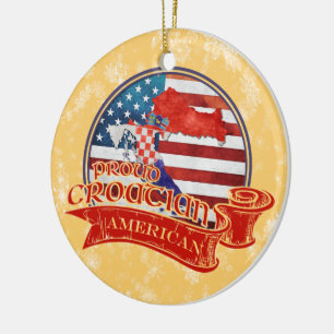 Proud Croatian American Christmas Ornament