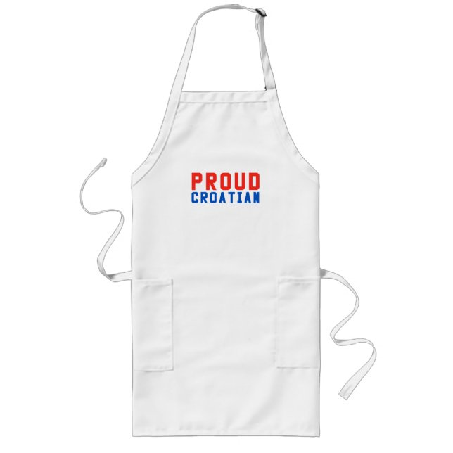 Proud Croatian Long Apron (Front)