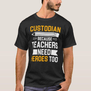 Proud Custodian Squad Back to School Cleaning Staf T-Shirt