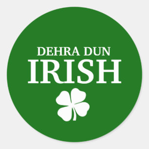Proud Custom Dehra Dun Irish City T-Shirt Classic Round Sticker
