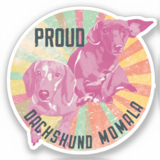 Proud Dachshund Momala Sticker