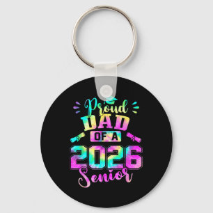 Proud Dad 2026 Senior Graduation Diploma Learning Key Ring