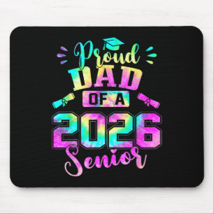Proud Dad 2026 Senior Graduation Diploma Learning Mouse Pad