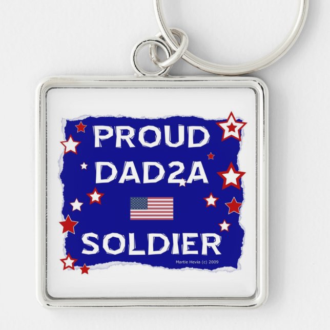 Proud Dad 2A Soldier Key Ring (Front)