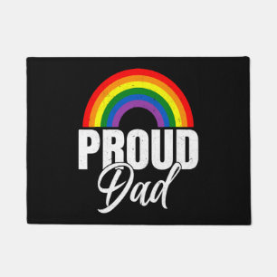 Proud Dad Ally LGBT Lesbian Gay Pride Month LGBTQ Doormat