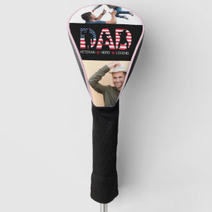 Proud dad America usa veteran fathers day Golf Head Cover