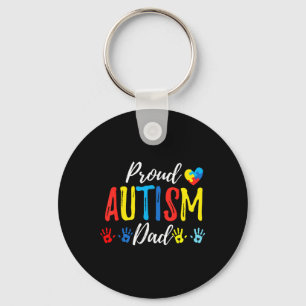 Proud Dad Autism Awareness Family Matching Shirt Key Ring
