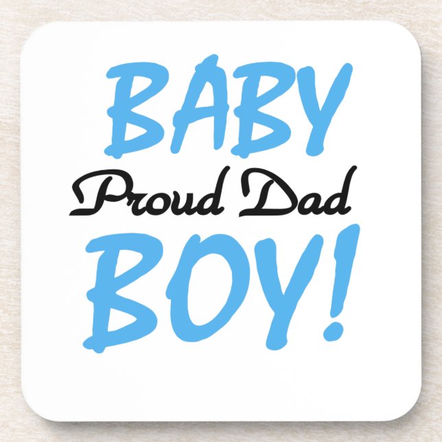 Proud Dad Baby Boy Gifts Coaster (Front)