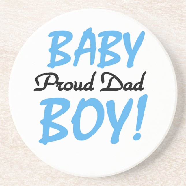 Proud Dad Baby Boy Gifts Coaster (Front)