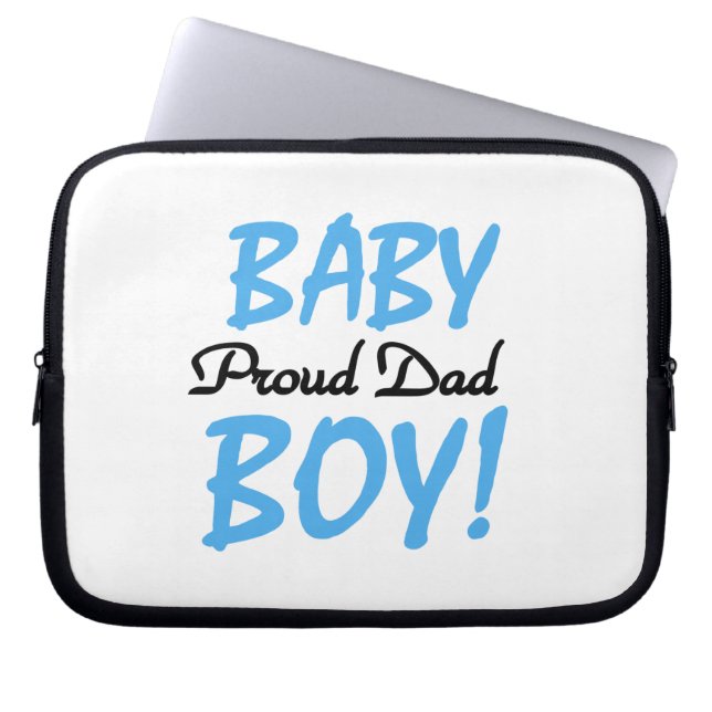 Proud Dad Baby Boy Gifts Laptop Sleeve (Front)