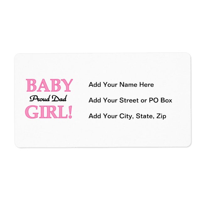 Proud Dad Baby Girl Gifts (Front)