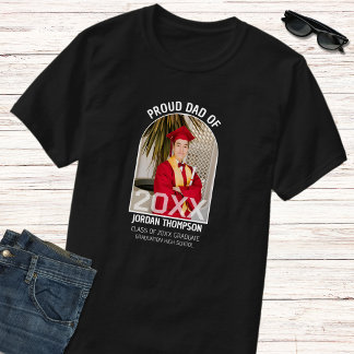 Proud Dad Black & White Arch Photo Class Of 2026 T-Shirt