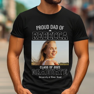 Proud Dad Class of 2025 Graduate Parent Custom T-Shirt