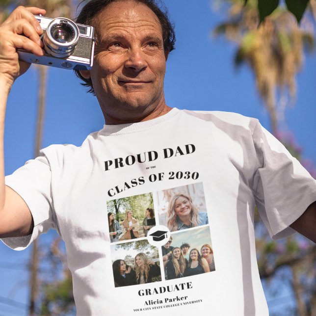 Proud dad class of 2025 graduate photo graduation T-Shirt (Creator Uploaded)