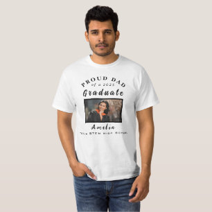 Proud Dad Graduation 2025 Custom Photo Gift T-Shirt