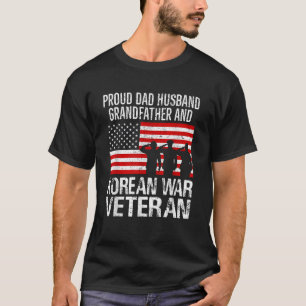 Proud Dad Husband Grandfather and Korean War Veter T-Shirt