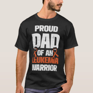 Proud Dad Leukaemia Cancer Awareness Warrior Orang T-Shirt