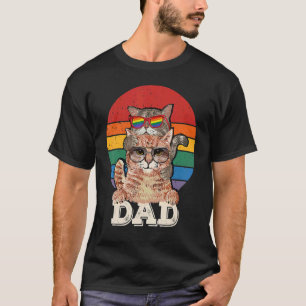 Proud Dad Lgbtqia Lgbt Parent Pride Dad As Cat Da T-Shirt