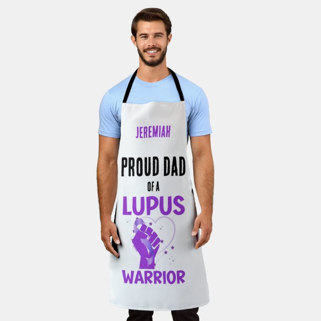 Proud Dad LUPUS WARRIOR Father's Day Apron (Worn)