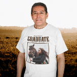 Proud Dad of 2023 Country Western Graduate Photo T-Shirt<br><div class="desc">Graduate is written in country western script over your senior portrait photo for a great cowboy or cowgirl graduation t-shirt . Customize this parent tee with your son or daughter's name and high school or university class of 2023 under the southern typography. Personalize with a rodeo picture from the farm...</div>
