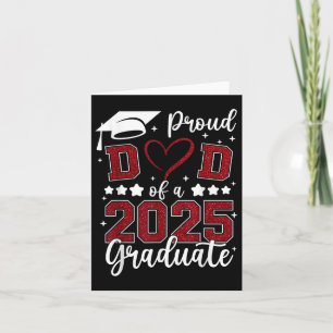Proud Dad Of 2025 Senior Graduate Matching Family Card