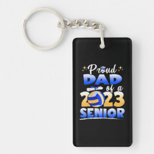 Proud Dad Of A 2023 Senior Volleyball Graduation Key Ring