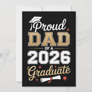 Proud Dad Of A 2026 Graduate Class Of Graduation Invitation