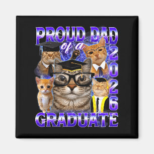Proud dad of a 2026 graduate funny cat meme forPro Magnet