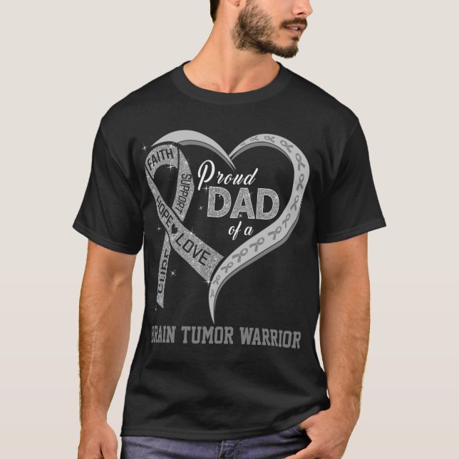 Proud Dad Of A Brain Tumour Warrior T-Shirt (Front)