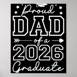 Proud Dad Of A Cl Of 2026 Graduate Dad Senior 2026 Poster