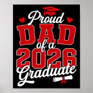 Proud Dad Of A Cl Of 2026 Graduate Senior Graduati Poster