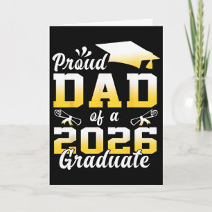 Proud Dad Of A Cl Of 2026 Graduate Shirt Senior 26 Card