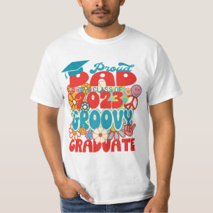 Proud DAD of a Class of 2023 Graduate Retro Groovy T-Shirt