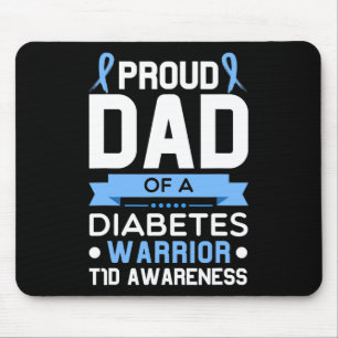 Proud Dad Of A Diabetes Warrior T1d Awareness Type Mouse Pad