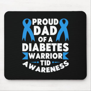 Proud Dad Of A Diabetes Warrior T1d Awareness Type Mouse Pad