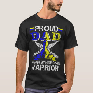 Proud Dad Of A Down Syndrome Warrior Costume Ribbo T-Shirt