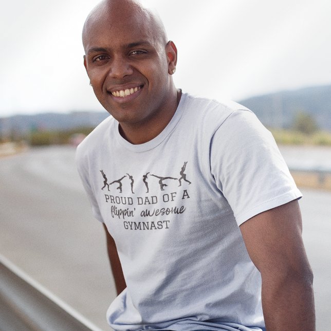 Proud Dad of a Flippin Awesome Gymnast T-Shirt (Creator Uploaded)