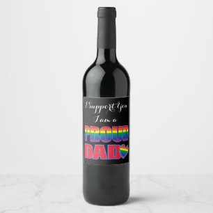 Proud Dad of a Gay Child Wine Label
